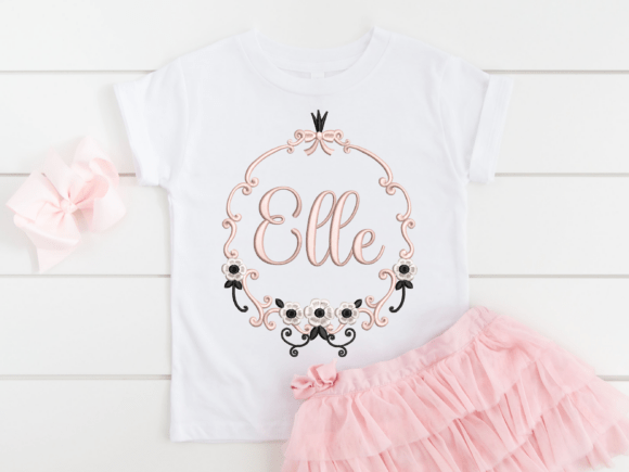 Download Floral Monogram Frame Machine Embroidery - Monogram frame Collection
