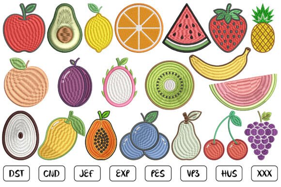 Download Mini Fruits Machine Embroidery Design - Machine embroidery Collection