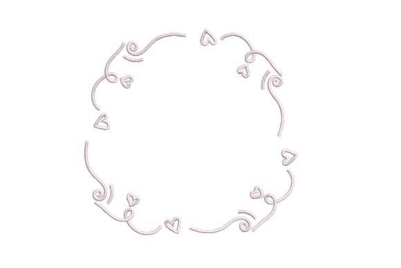Download Whimsical Pink Heart and Swirl Monogram Frame - Monogram frame Collection
