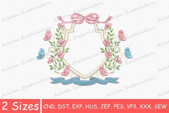 Download Flowers Butterflies Bow Monogram Frame - Monogram frame Collection