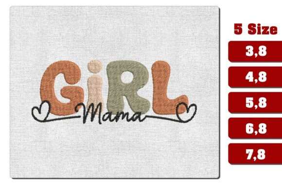 Download Girl Mama Machine Embroidery Design File - Machine embroidery Collection