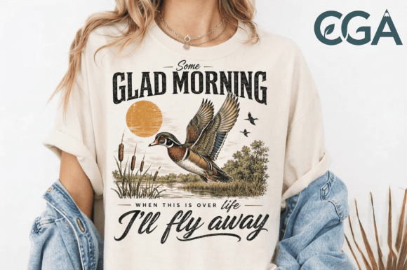 Download Retro Glad Morning I'll Fly Away PNG - Premium Resources
