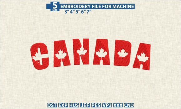 Download Canada Machine Embroidery DST PES Design - Machine embroidery Collection