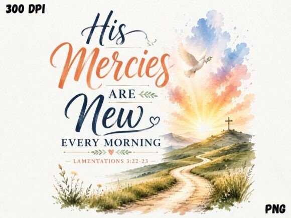 Download His Mercies Are New Every Morning PNG, - Premium Bundle