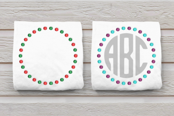 Download Dual Dot Round Monogram Frame - Monogram frame Collection