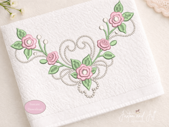 Download Rose Neckline Machine Embroidery Design - Machine embroidery Collection