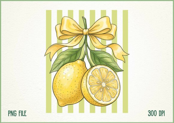 Download Lemon Coquette Bow Summer PNG - Coquette bow Collection