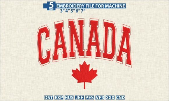 Download Canada Machine Embroidery DST PES Design - Machine embroidery Collection