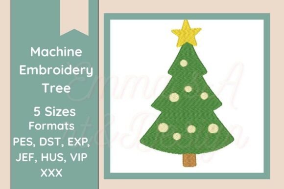 Download Christmas Tree Machine Embroidery Design - Machine embroidery Collection