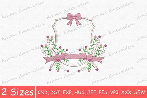 Download Elegant Floral Bow Monogram Frame - Monogram frame Collection