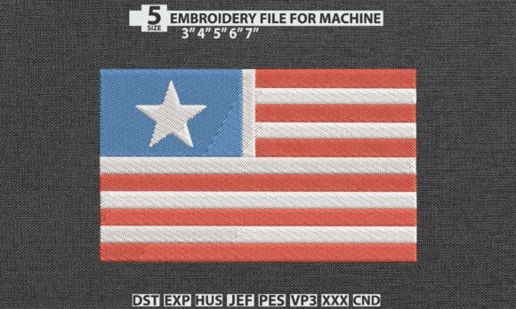 Download USA Flag DST PES Machine Embroidery File - Machine embroidery Collection