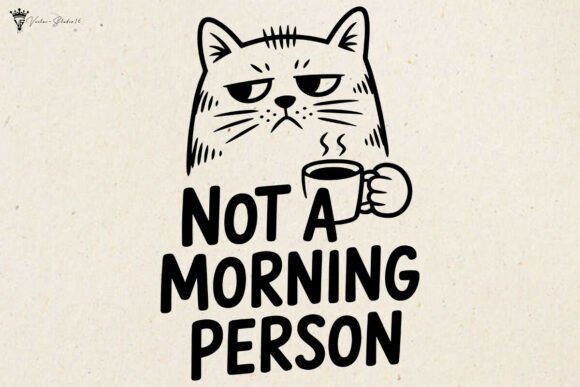 Download Not a Morning Person Cat SVG - Premium Resources