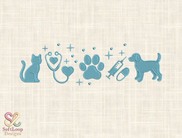 Download Dog &amp; Cat Machine Embroidery File - Machine embroidery Collection