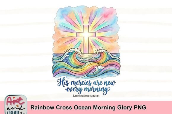 Download Rainbow Cross Ocean Morning Glory PNG - Premium Resources