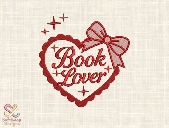 Download Girly Bookworm Machine Embroidery File - Machine embroidery Collection